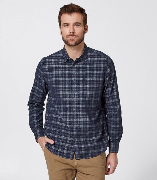 Cord Shirt - Blue Check Wash