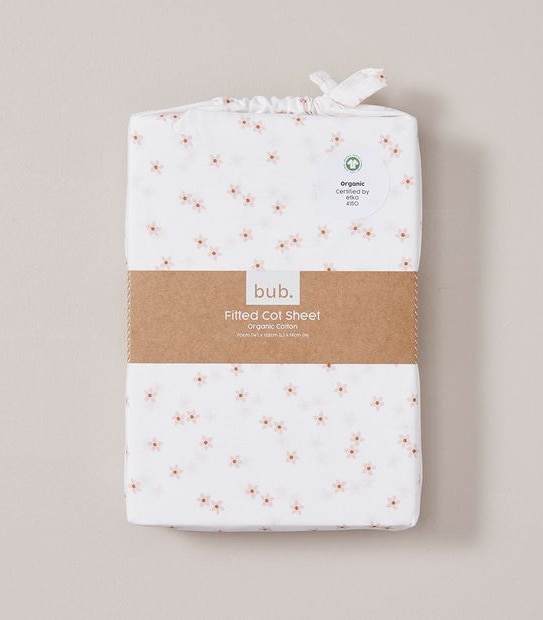 bub. Organic Cotton Fitted Cot Sheet