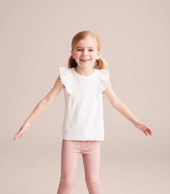 Frill Embroidered Tank