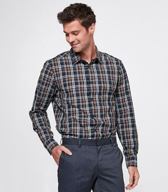 Preview Shirt - Rust/Navy Check