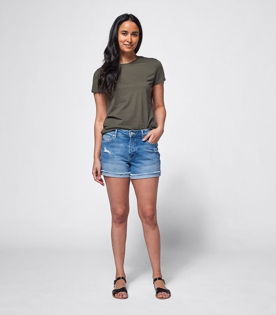 Cut Off Denim Shorts 