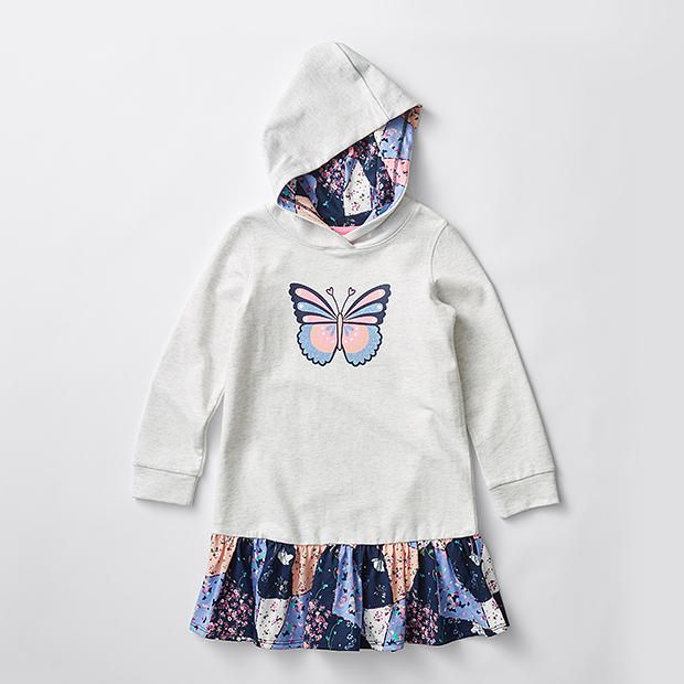 Print Hooded Dress Print Hooded Dress