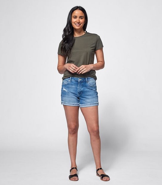 Cut Off Denim Shorts 