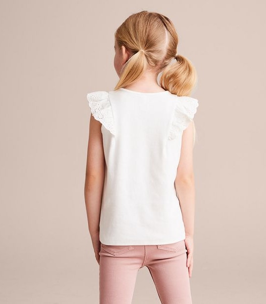 Frill Embroidered Tank