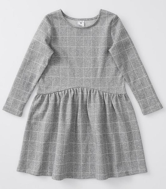 Checkered Dress - Grey