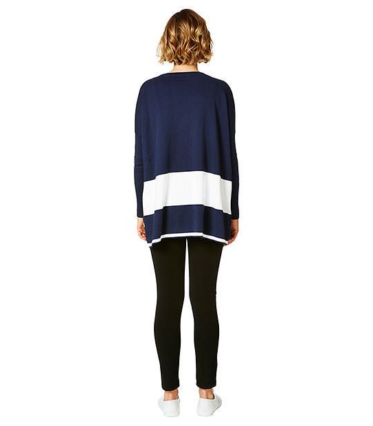 Oversized Crew Knit - Peacoat 2 of 5