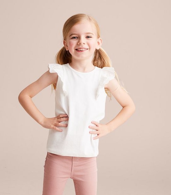 Frill Embroidered Tank