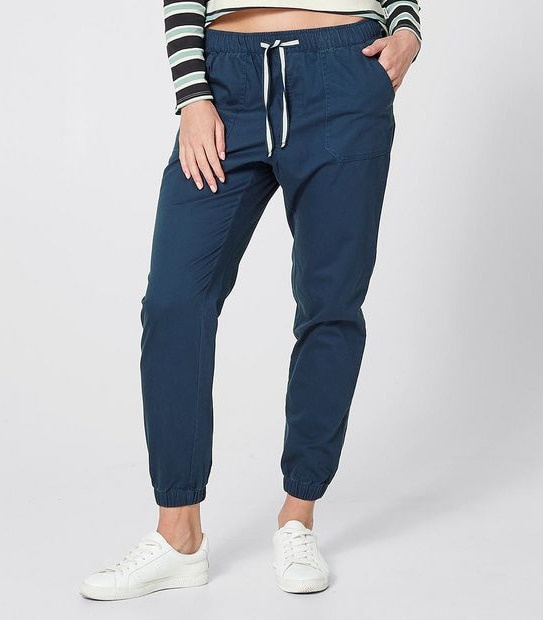 Piping Hot Woven Jogger - Navy Blue