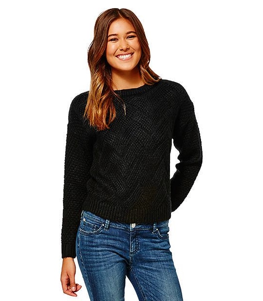 Lily Loves Cable Knit Jumper - Black
