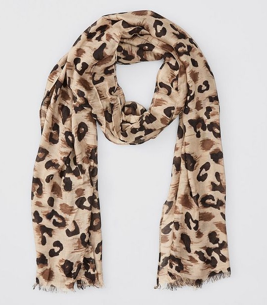 Midweight Woven Scarf - Leopard