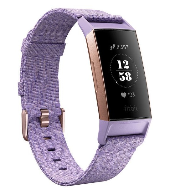Fitbit Charge 3 Special Edition Lavender Woven Advanced Health and Fitness Tracker