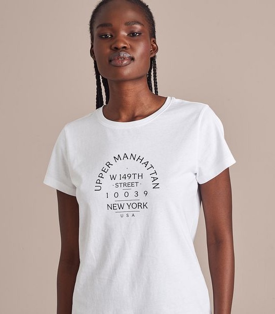 Printed Fitted Crew T-Shirt