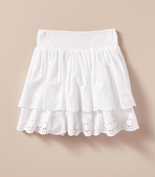 Embroidered Layered Skirt