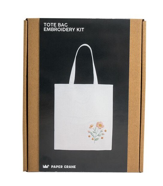 Paper Crane Mothers Day Embroidery Tote Kit