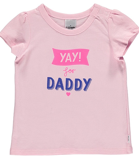 Short Sleeve 'Yay For Daddy' Print T-Shirt