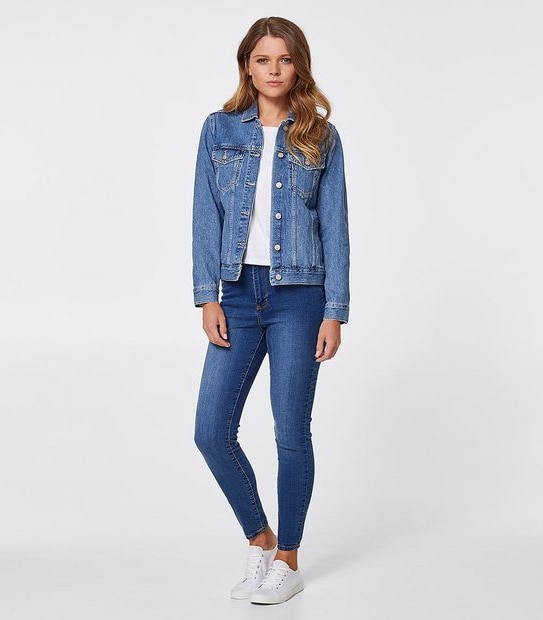 Lily Loves Denim Jacket - Mid Wash Blue