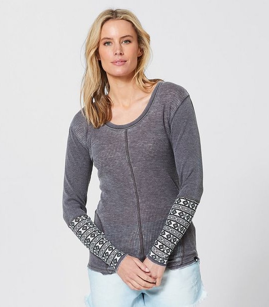Piping Hot Thermal T-Shirt - Charcoal 
