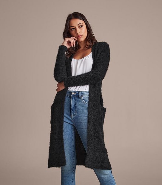 Lily Loves Edge To Edge Feather Cardigan