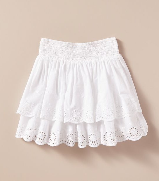 Embroidered Layered Skirt
