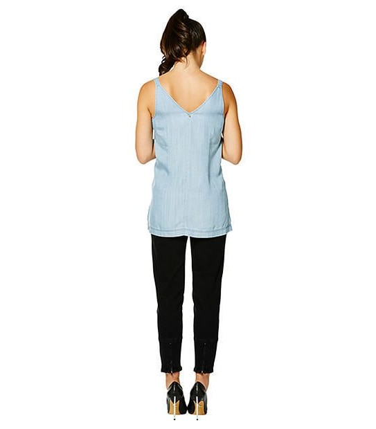 Dannii Minogue Petites Chambray Swing Singlet