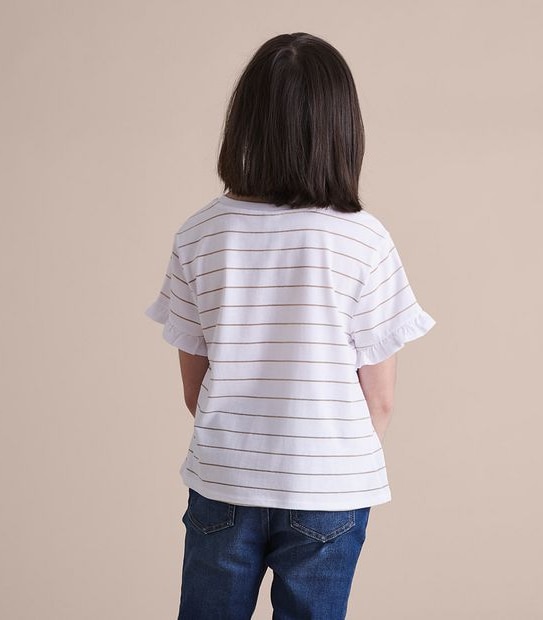 Striped Tie Front T-shirt