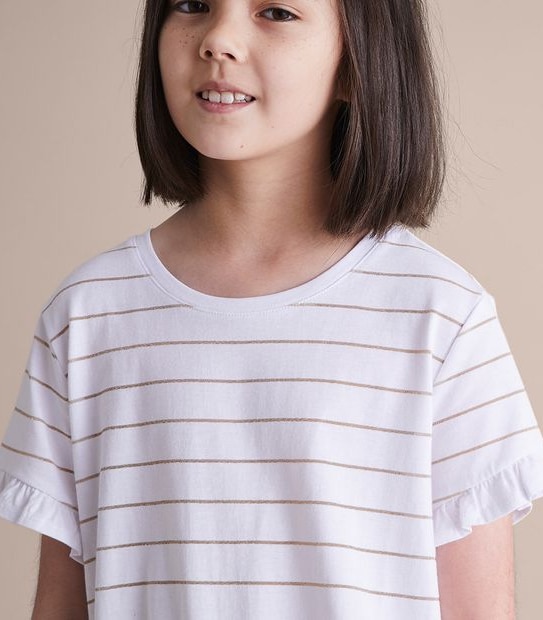 Striped Tie Front T-shirt