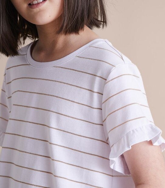 Striped Tie Front T-shirt