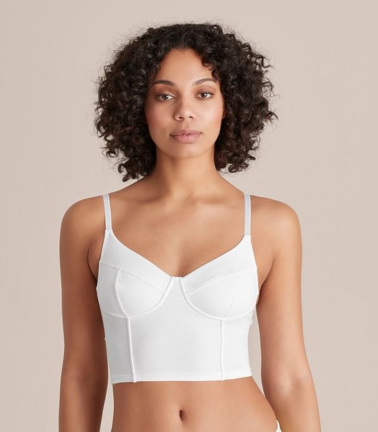Lily Loves Australian Cotton Corset Longline Crop Bra