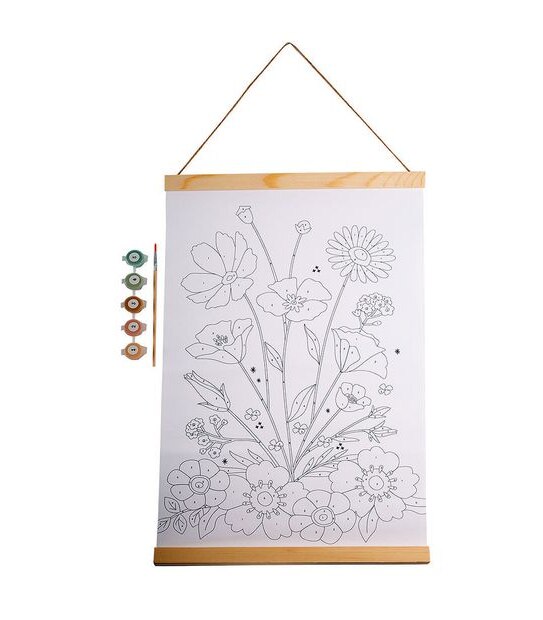Paper Crane Mothers Day Paint By Number Floral Wall Art