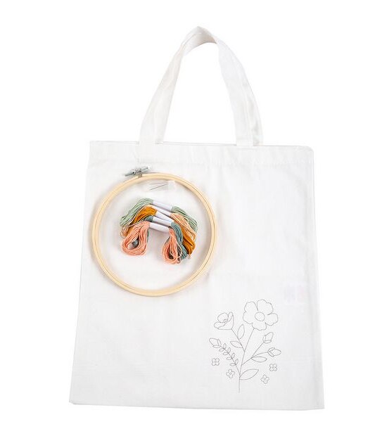Paper Crane Mothers Day Embroidery Tote Kit