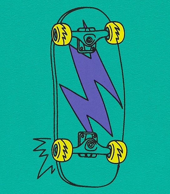 Boys' Short Sleeve Skateboard Print T-Shirt