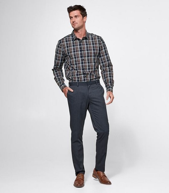 Preview Shirt - Rust/Navy Check