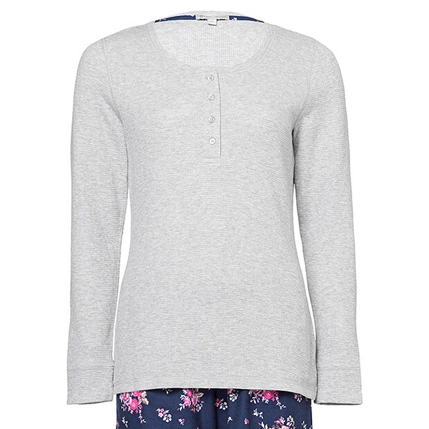 Henley Pyjama Set Grey Floral Target Australia