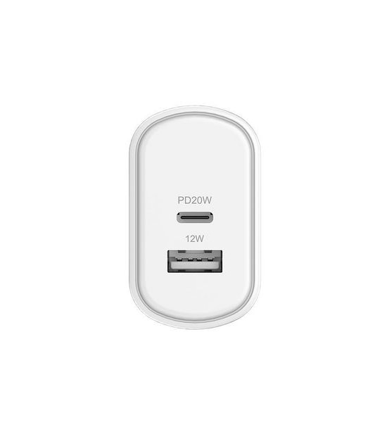 Cygnett PowerPlus 32W USB-C PD Dual Port Wall Charger White