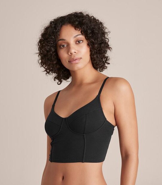 Lily Loves Australian Cotton Corset Longline Crop Bra