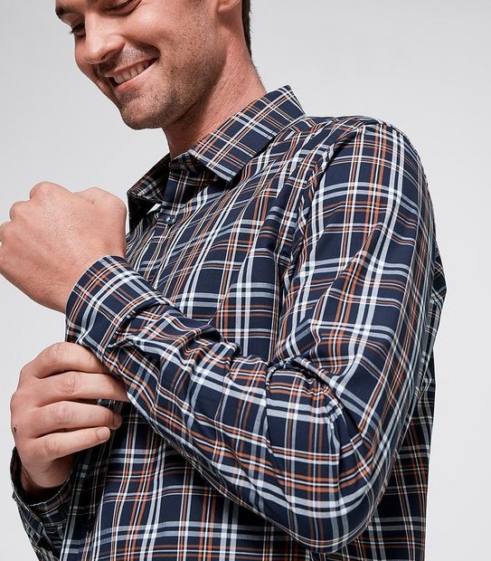 Preview Shirt - Rust/Navy Check