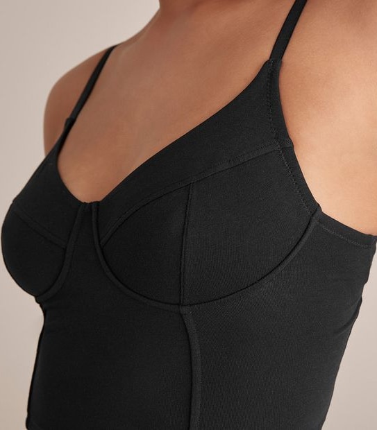 Lily Loves Australian Cotton Corset Longline Crop Bra