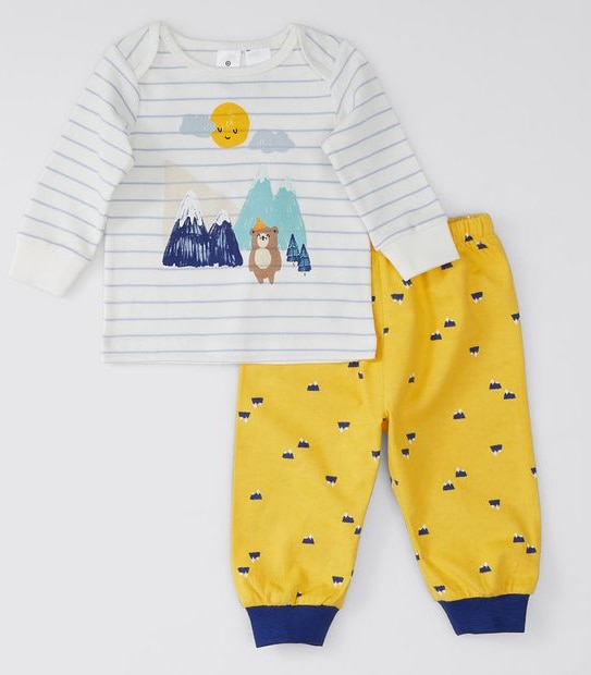 Baby Boy 2 Piece Pyjama Set - Yellow