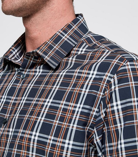 Preview Shirt - Rust/Navy Check