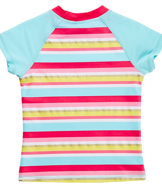 Girls' Stripe Rash Vest Set