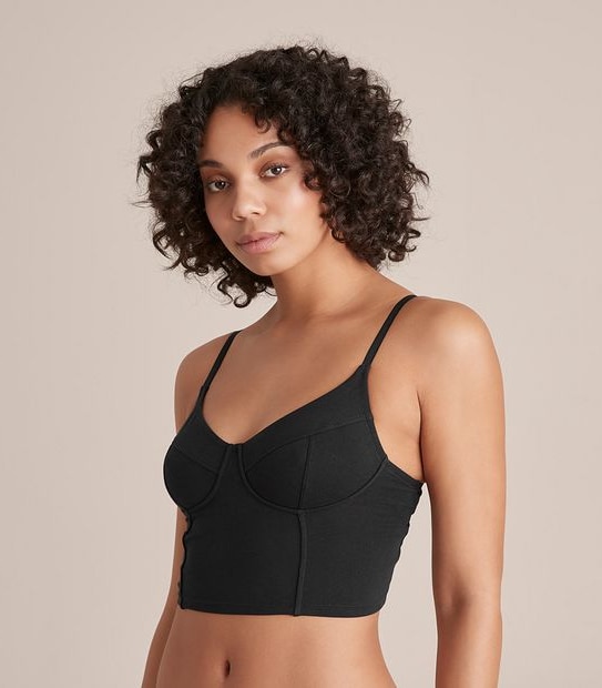 Lily Loves Australian Cotton Corset Longline Crop Bra