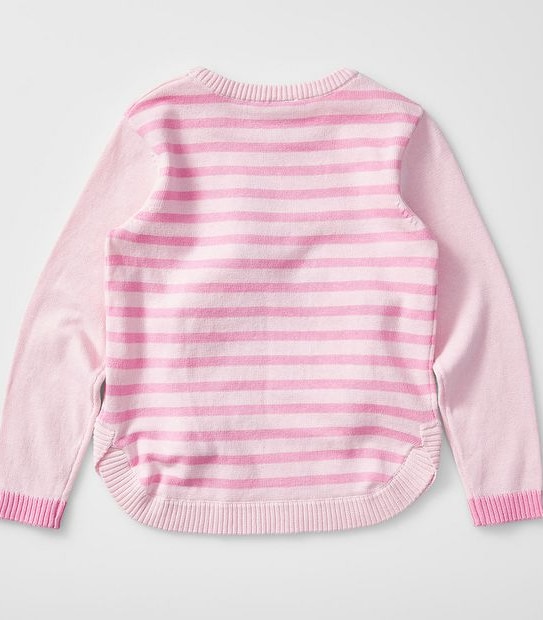 3D Pom Pom Bunny Scallop Hem Jumper
