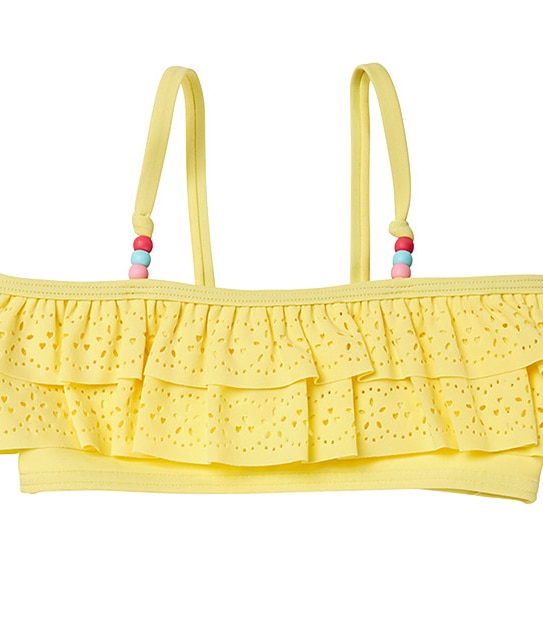 Girls' 2 Piece Laser Cut Frill Bathers