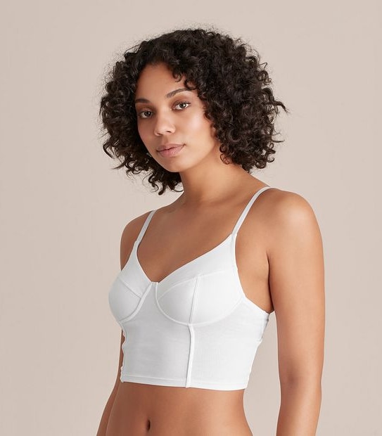 Lily Loves Australian Cotton Corset Longline Crop Bra