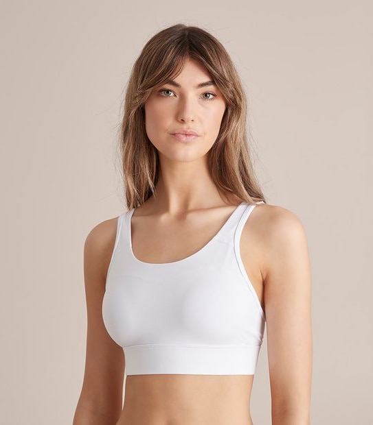 Active High Impact Wirefree Sports Bra - White