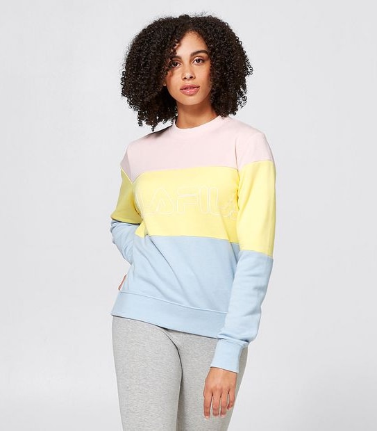 Fila Boyfriend Colour Block Sweat Top