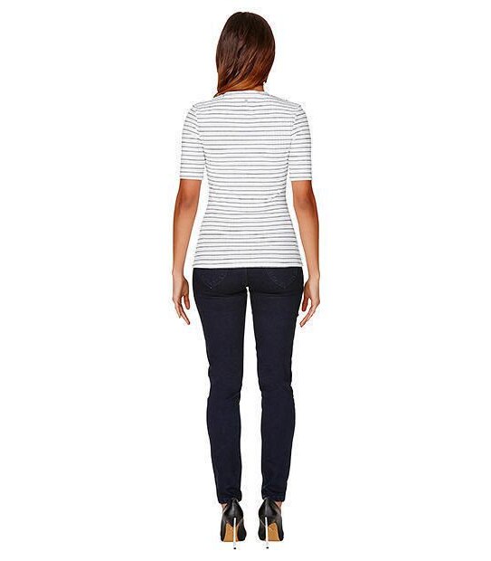 Dannii Minogue Petites Ribbed T-Shirt - White