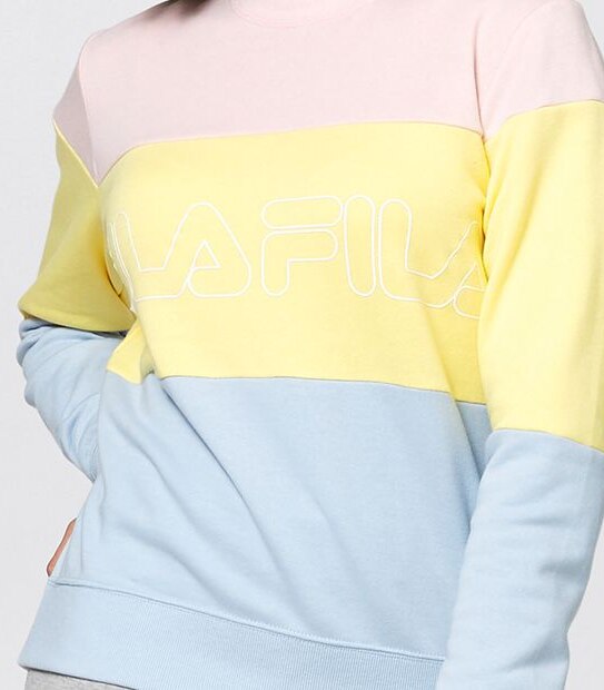 Fila Boyfriend Colour Block Sweat Top