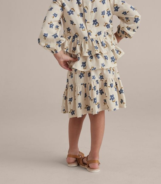 Tiered Floral Skirt