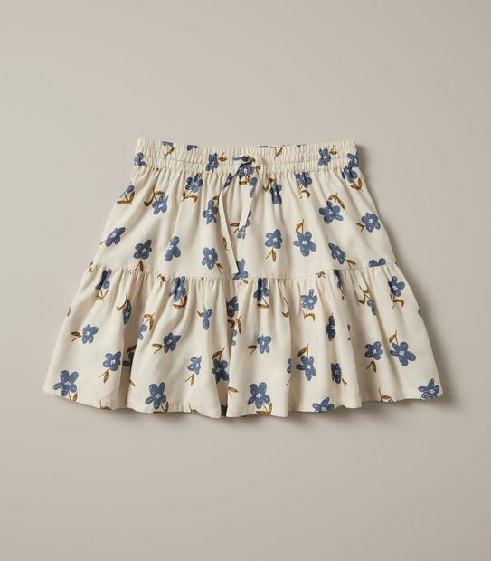 Tiered Floral Skirt